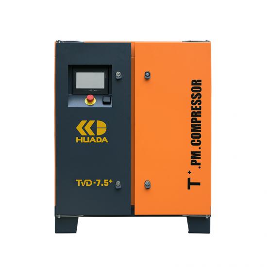 TVD-7.5+ Permanent Magnet Two-stage Variable Frequency Screw Air Compressor – 7.5 kW Energy-efficient air compressor for small workshops
