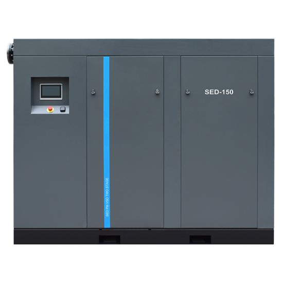 Huada SED-150 110kW permanent magnet two-stage VSD screw air compressor for heavy industry